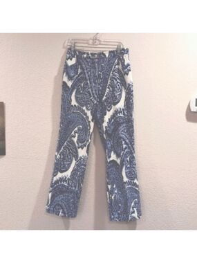 St. John Sport by Marie Gray jeans,size 6 , paisley design, two front pockets .